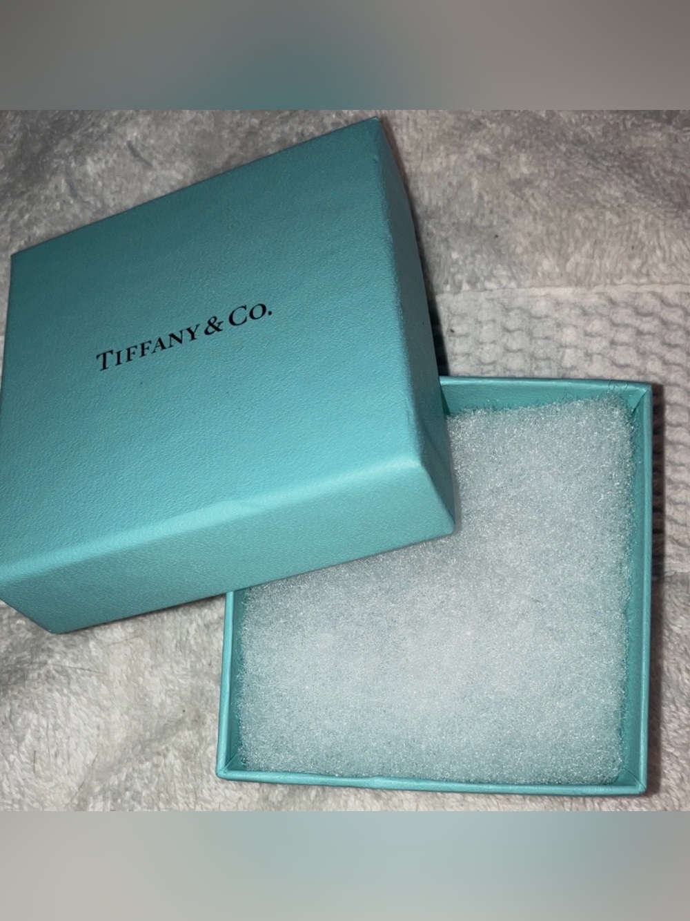 Tiffany & Co. Robin's Egg Blue Jewelry Box, Measures 3"×3" & 1.375" D, Like New